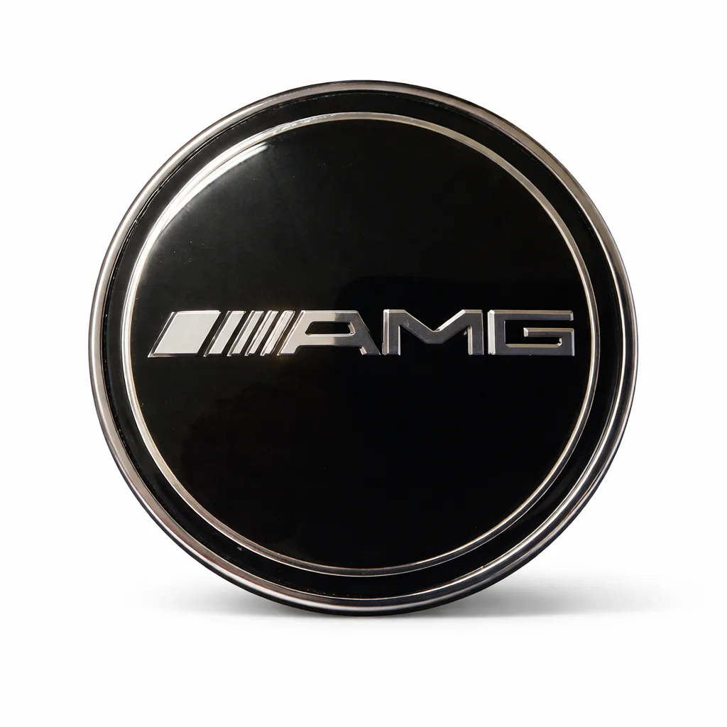 Flat Bonnet Badge - Black  - Mercedes Benz -  AMG