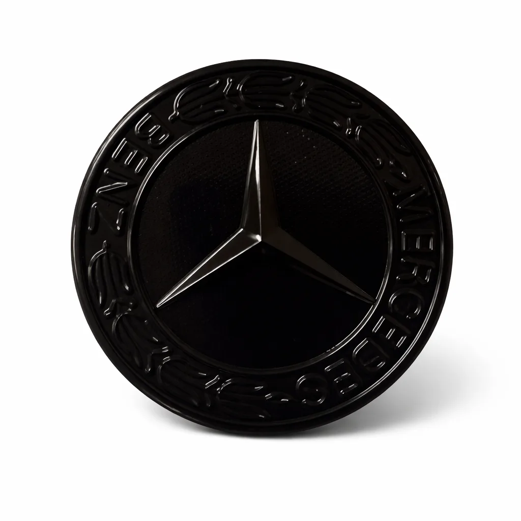 Mercedes Benz - Flat Bonnet Badge - Black - Gloss