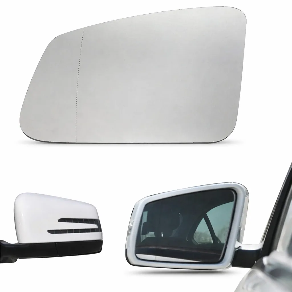 Side Mirror Glass - Left - Without Blind Spot - A,B,C,E,CLA,CLS,S,ML,GL / W176,W246,W204,W212,W207,W117,W218,W221  10-22