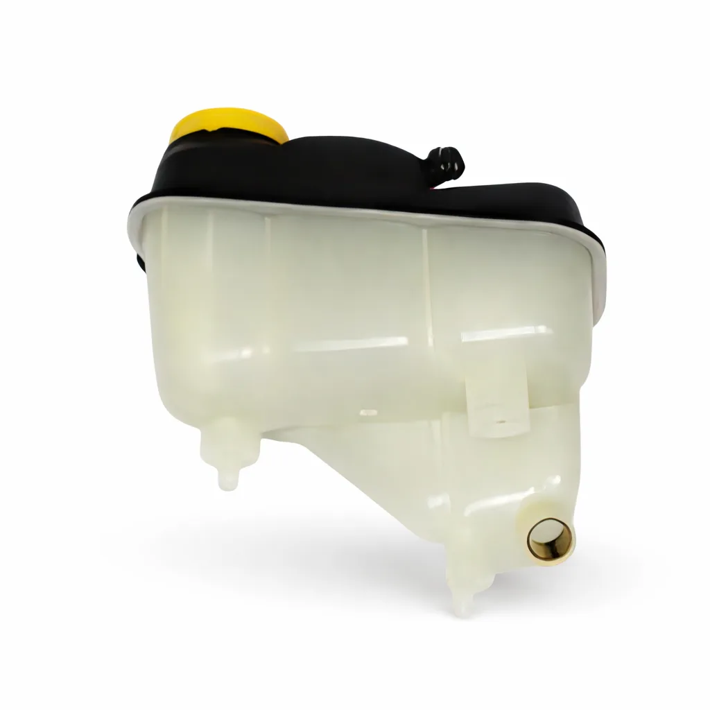"Mercedes Benz coolant expansion tank replacement engine coolant reservoir with yellow cap for compatible Mercedes models from M & B Parts South Africa