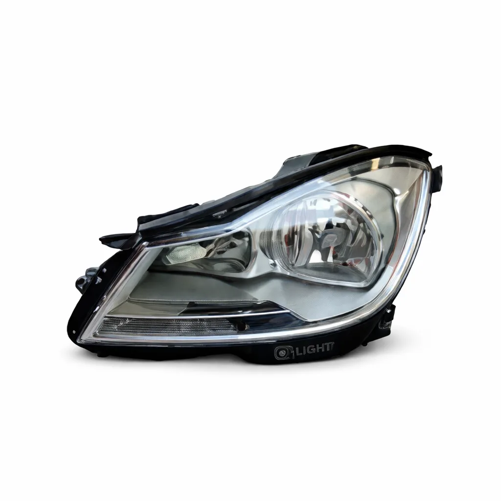 Headlight - W204 / C Class - Non Xenon - Chrome - Facelift - Left 11-14