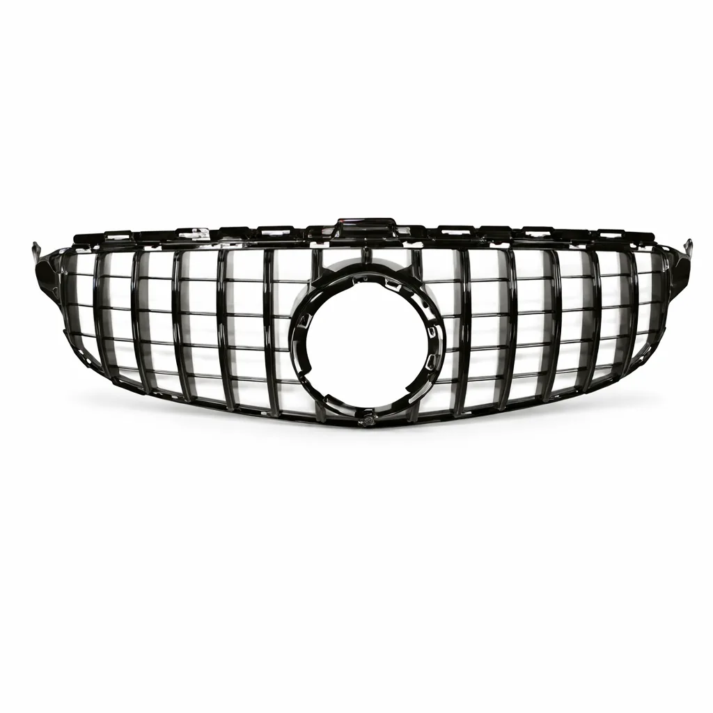 W205 C-Class GT Style Grille Black on Black (No Camera) 14-18